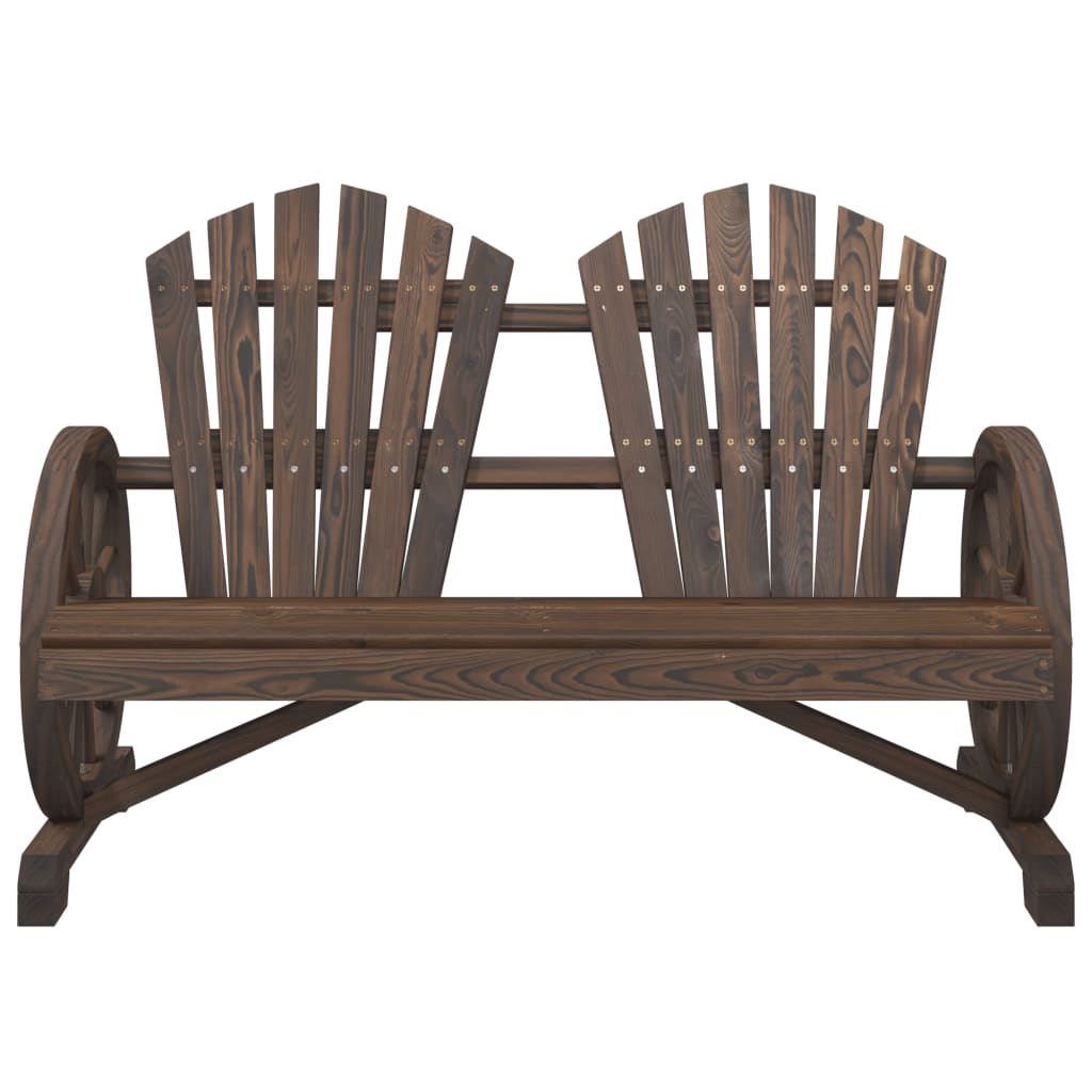 Vrtni dvosjed Adirondack od masivne jelovine