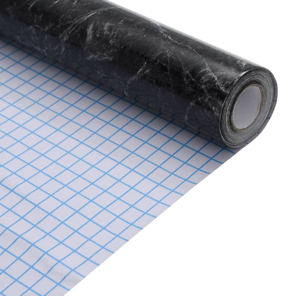 Naljepnica za namještaj samoljepljiva mramor crna 90x500 cm PVC