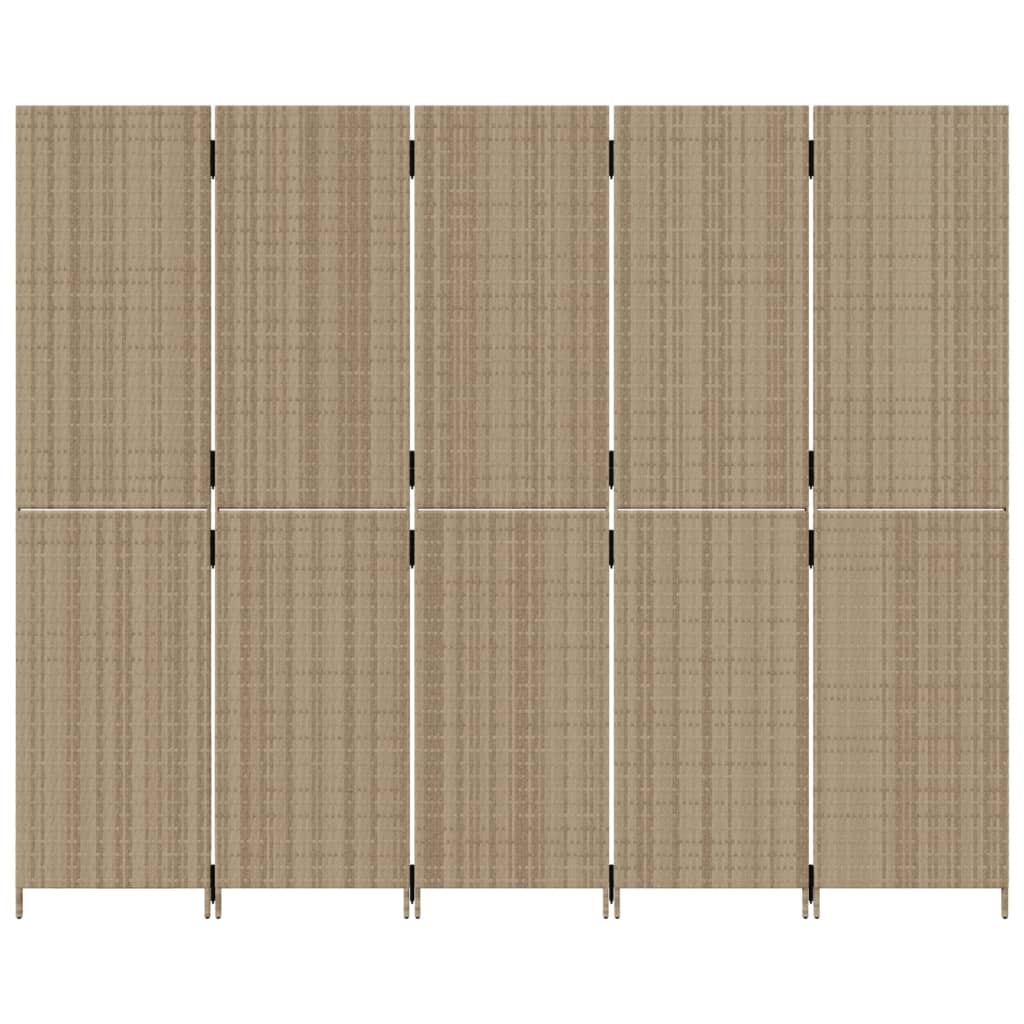 Sobna pregrada s 5 panela bež od poliratana