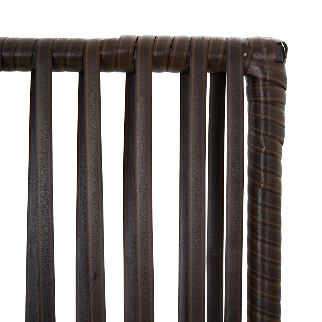 Sobna pregrada sa 5 panela smeđa od poliratana
