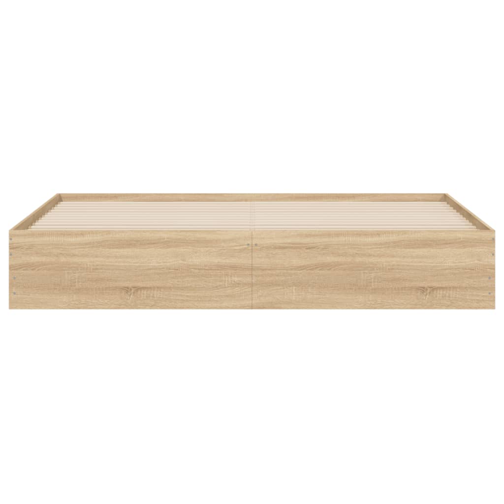 Okvir za krevet s ladicama boja hrasta 200x200 cm drveni