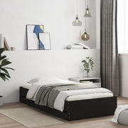 Okvir kreveta s ladicama crni 90 x 200 cm konstruirano drvo