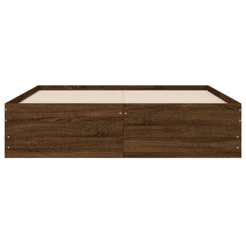 Okvir kreveta s ladicama boja smeđeg hrasta 120x190 cm