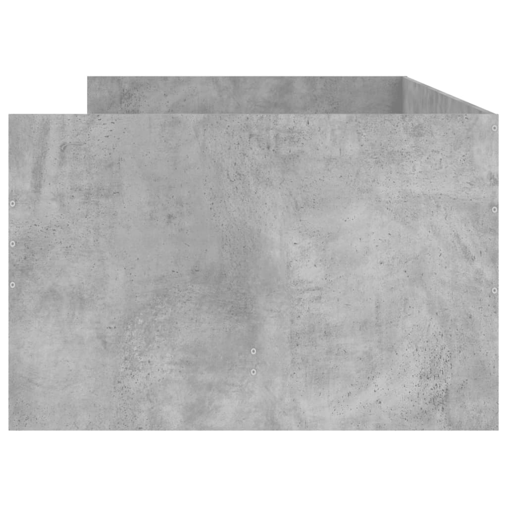 Okvir kreveta s ladicama siva boja betona 100 x 200 cm