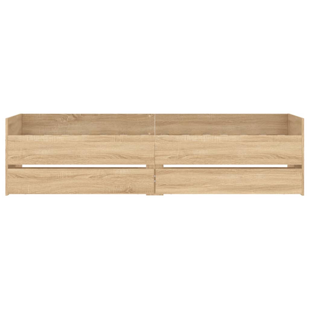 Okvir kreveta s ladicama boja hrasta 90x200 cm