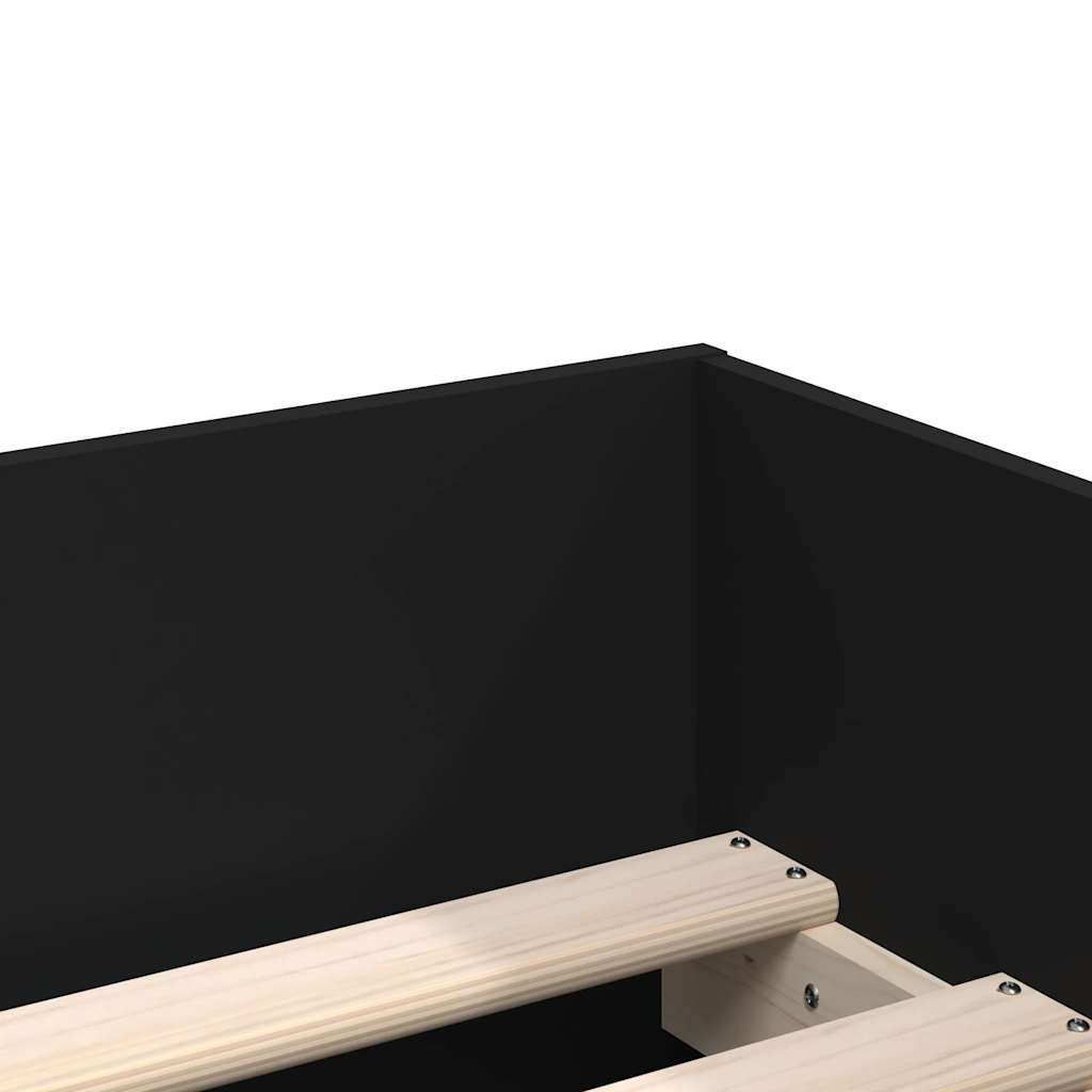 Okvir kreveta s ladicama crni 90 x 190 cm