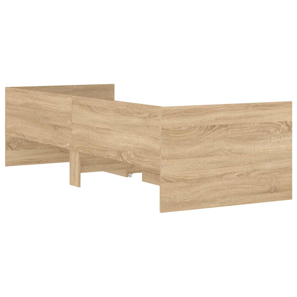 Okvir kreveta s ladicama boja hrasta 90x190 cm