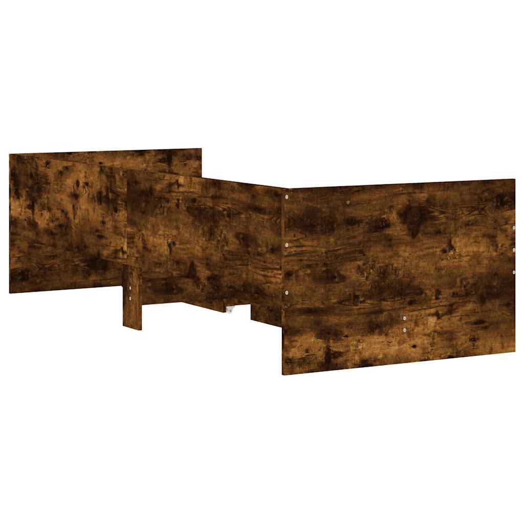 Okvir kreveta s ladicama boja dimljenog hrasta 90 x 190 cm