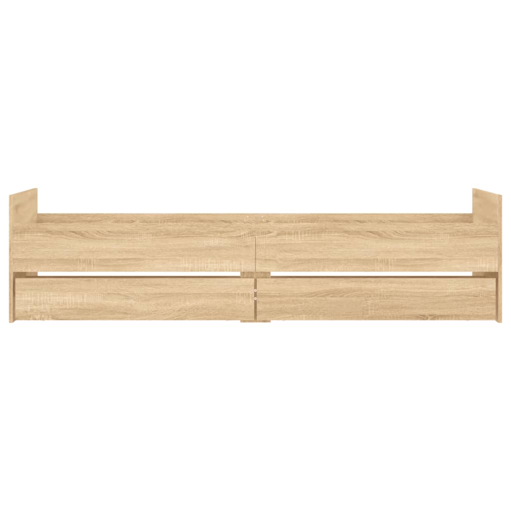 Okvir kreveta s ladicama boja hrasta 90x200 cm