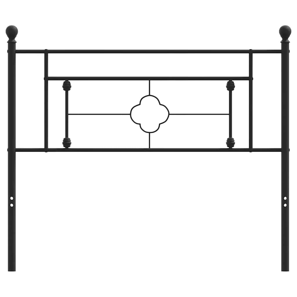 Metalno zamjensko uzglavlje crno 107 cm