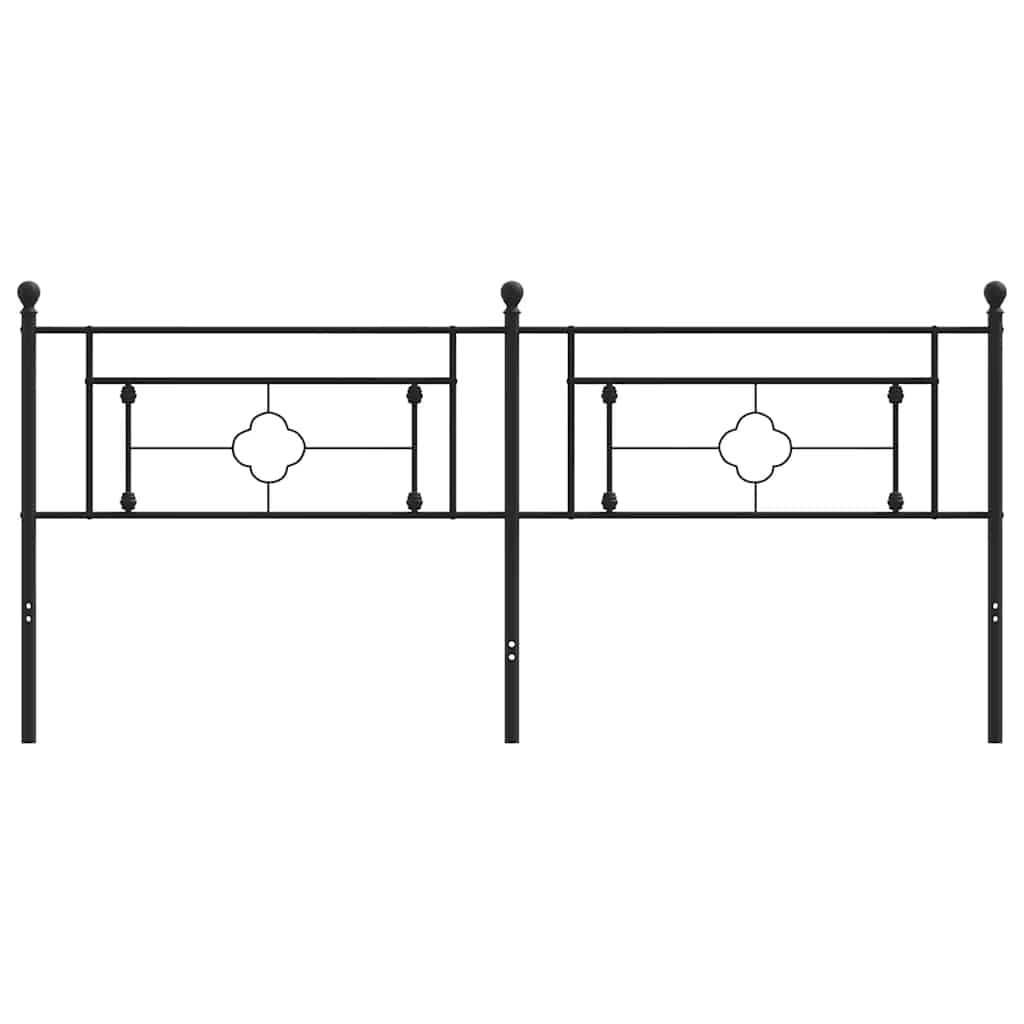 Metalno zamjensko uzglavlje crno 193 cm