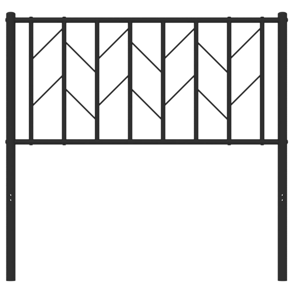 Metalno zamjensko uzglavlje crno 90 cm