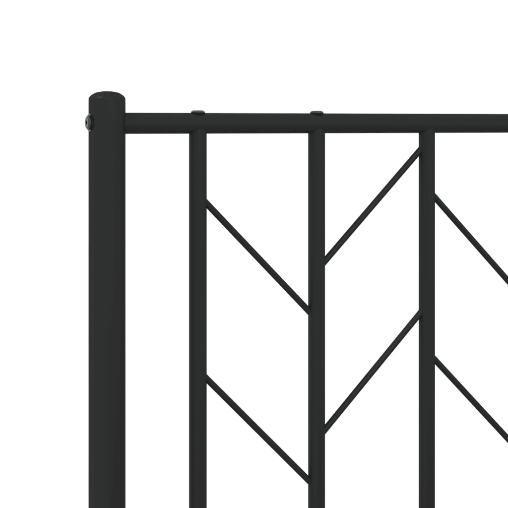 Metalno zamjensko uzglavlje crno 90 cm