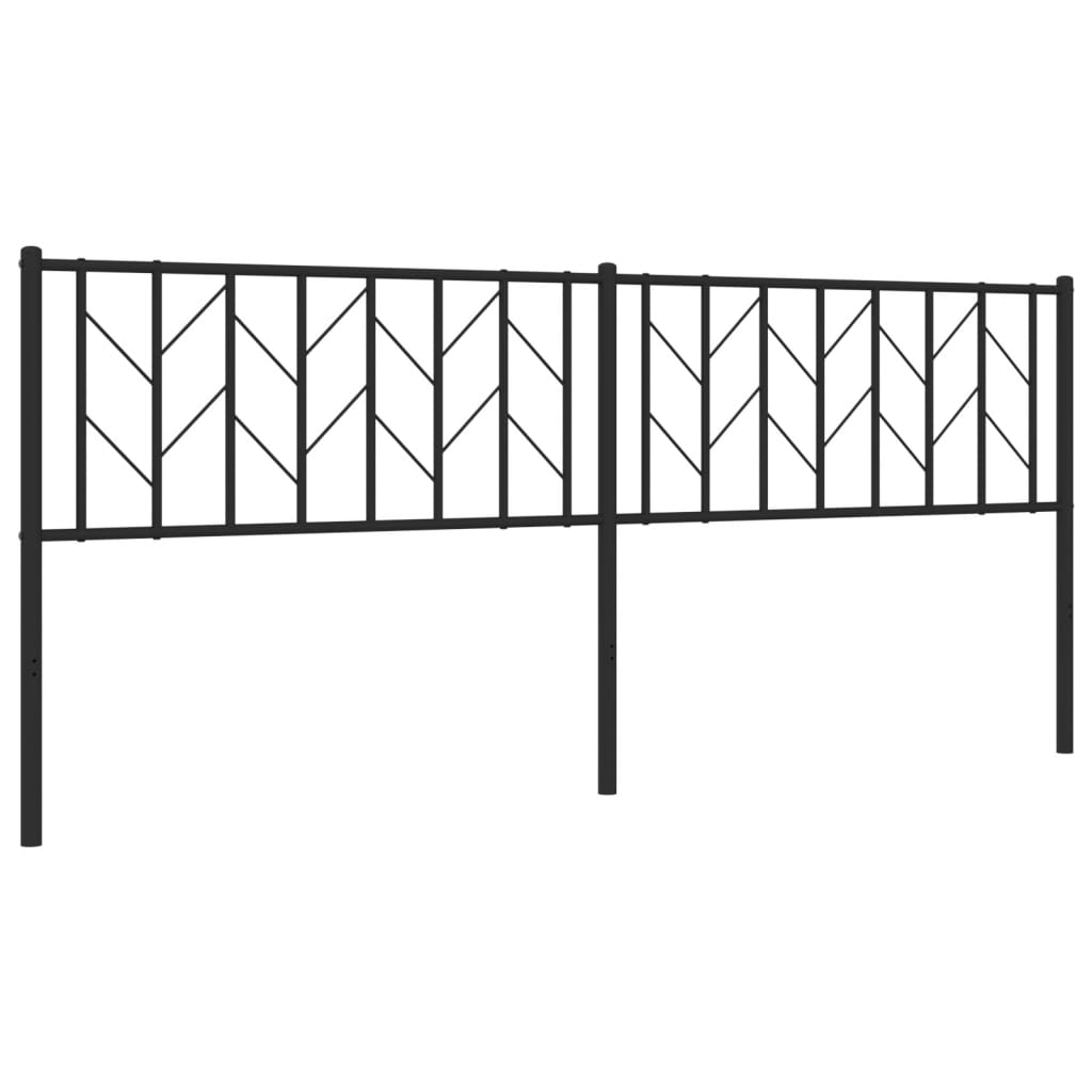 Metalno zamjensko uzglavlje crno 200 cm
