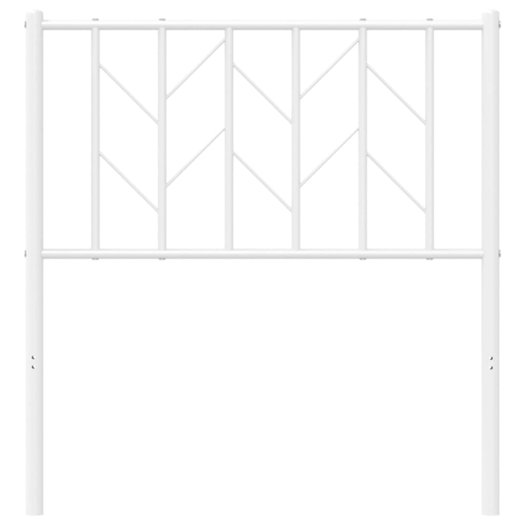 Metalno uzglavlje za krevet, bijelo, 80 cm