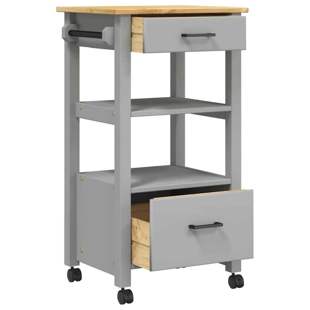 Kuhinjska kolica MONZA 48x40x88,5 cm od masivne borovine