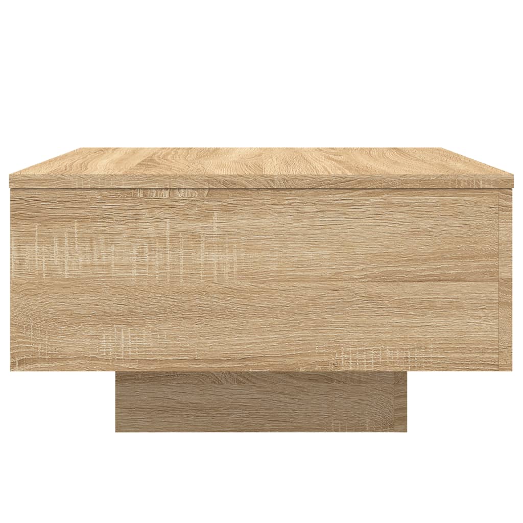 Stolić za kavu s LED svjetlima boja hrasta sonome 55x55x31 cm