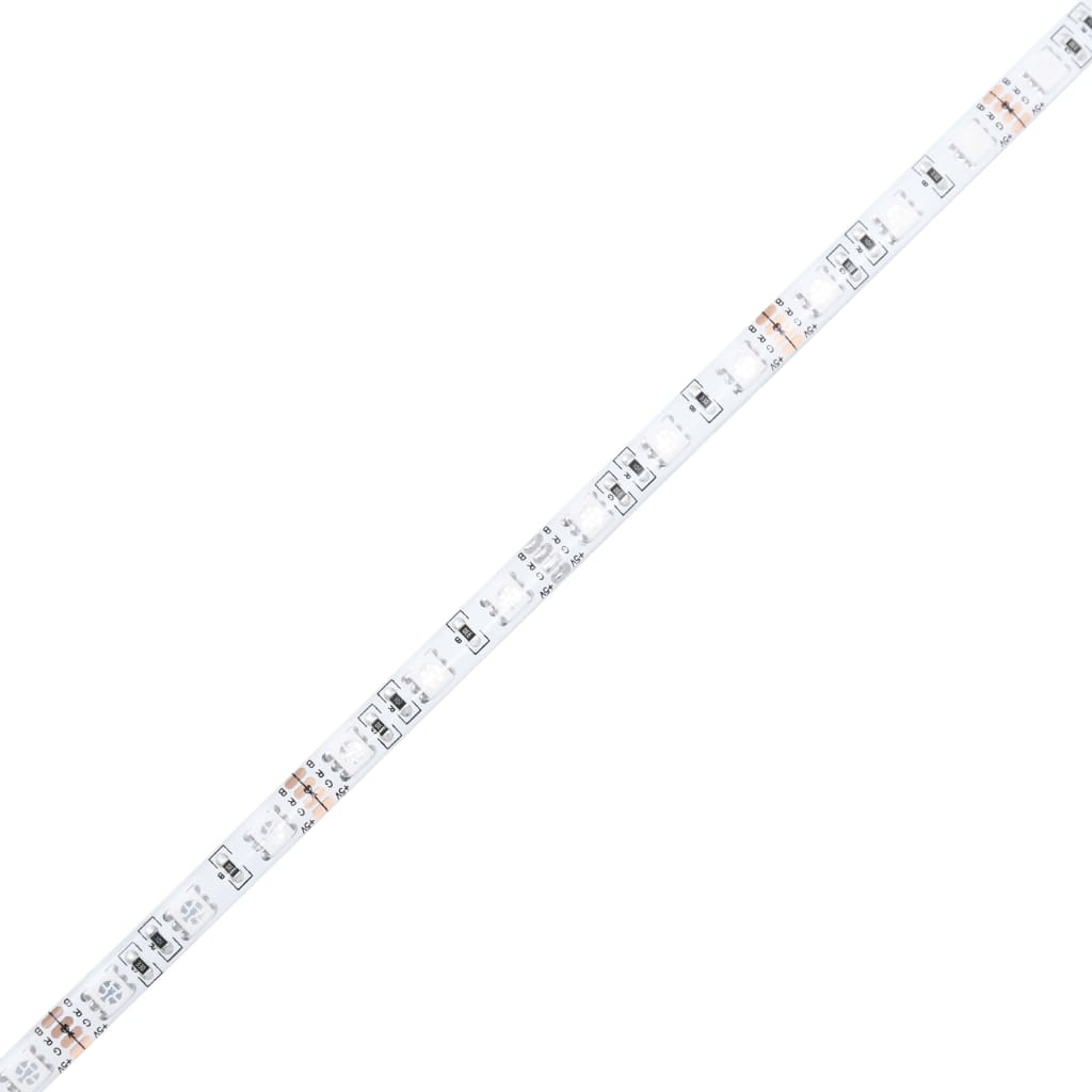 Stolić za kavu s LED svjetlima boja dimljenog hrasta 55x55x31cm