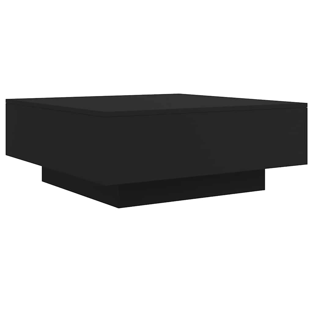 Stolić za kavu crni 80 x 80 x 31 cm od konstruiranog drva