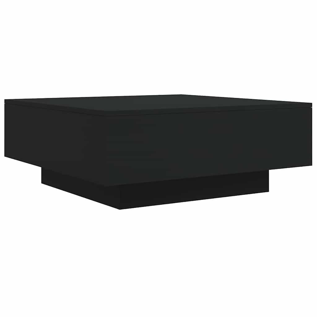 Stolić za kavu crni 80 x 80 x 31 cm od konstruiranog drva