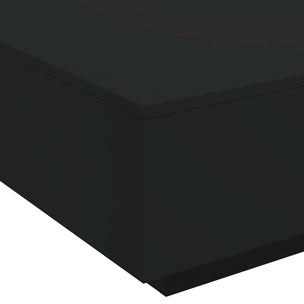 Stolić za kavu crni 80 x 80 x 31 cm od konstruiranog drva