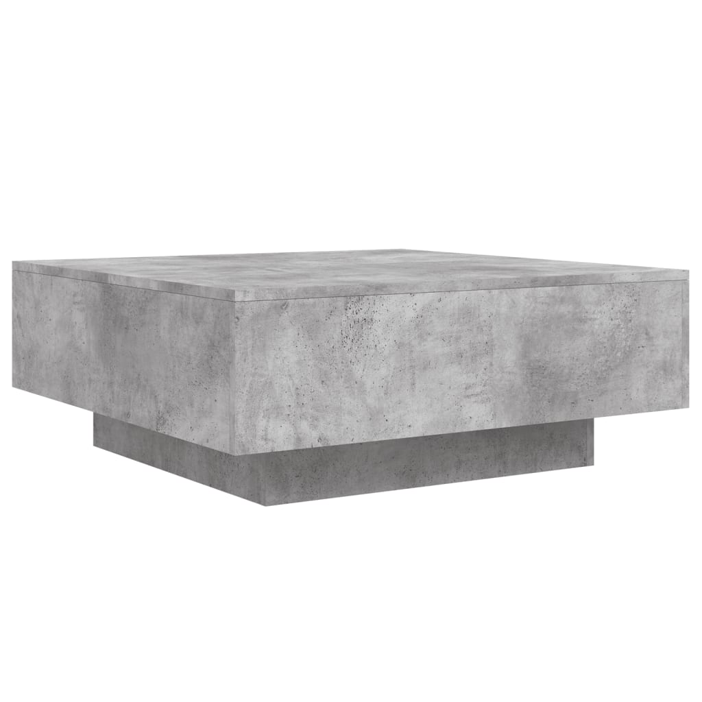 Stolić za kavu siva boja betona 80x80x31 cm konstruirano drvo