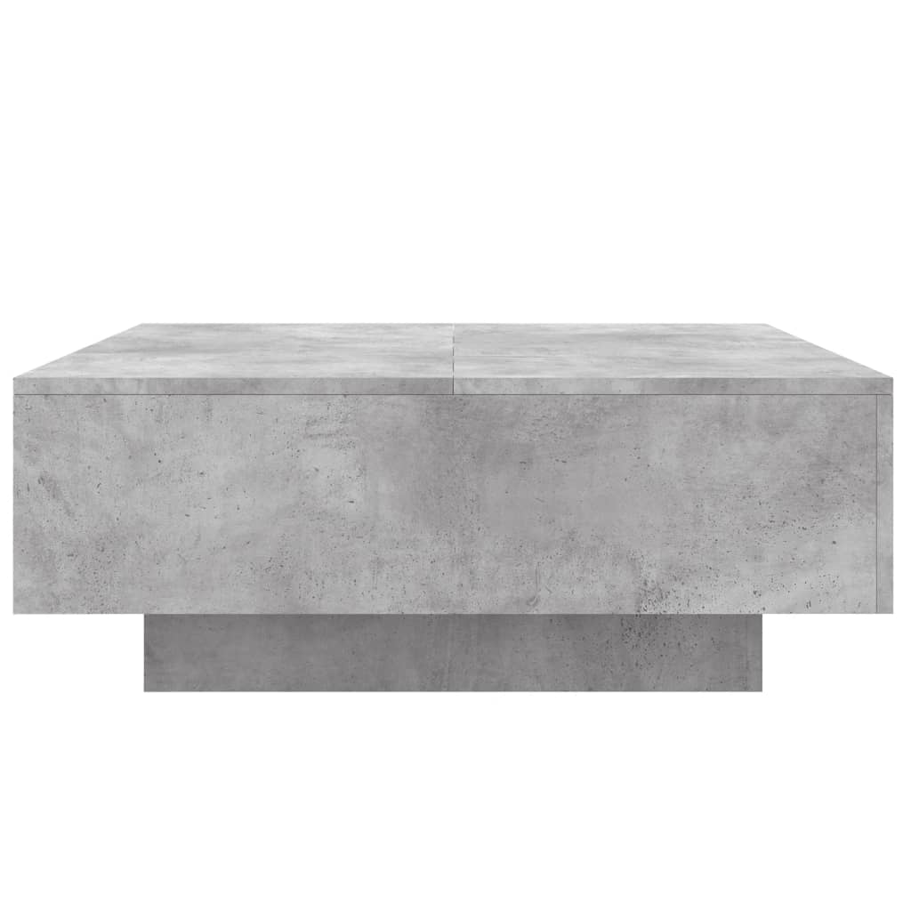 Stolić za kavu siva boja betona 80x80x31 cm konstruirano drvo