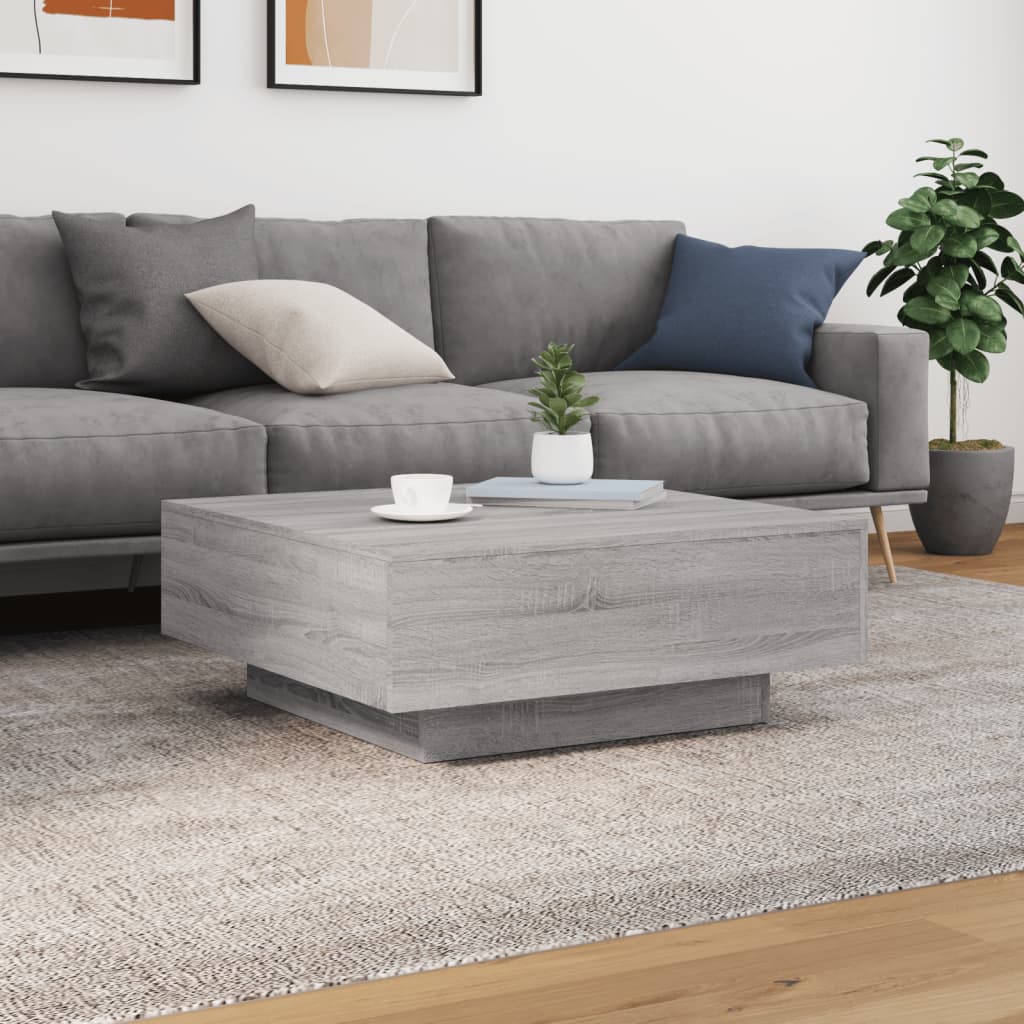 Stolić za kavu boja hrasta 80x80x31 cm od konstruiranog drva