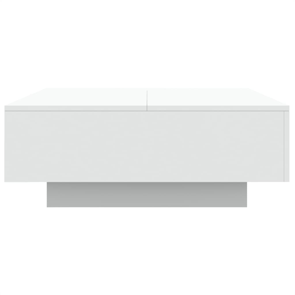 Stolić za kavu s LED svjetlima bijeli 80x80x31 cm