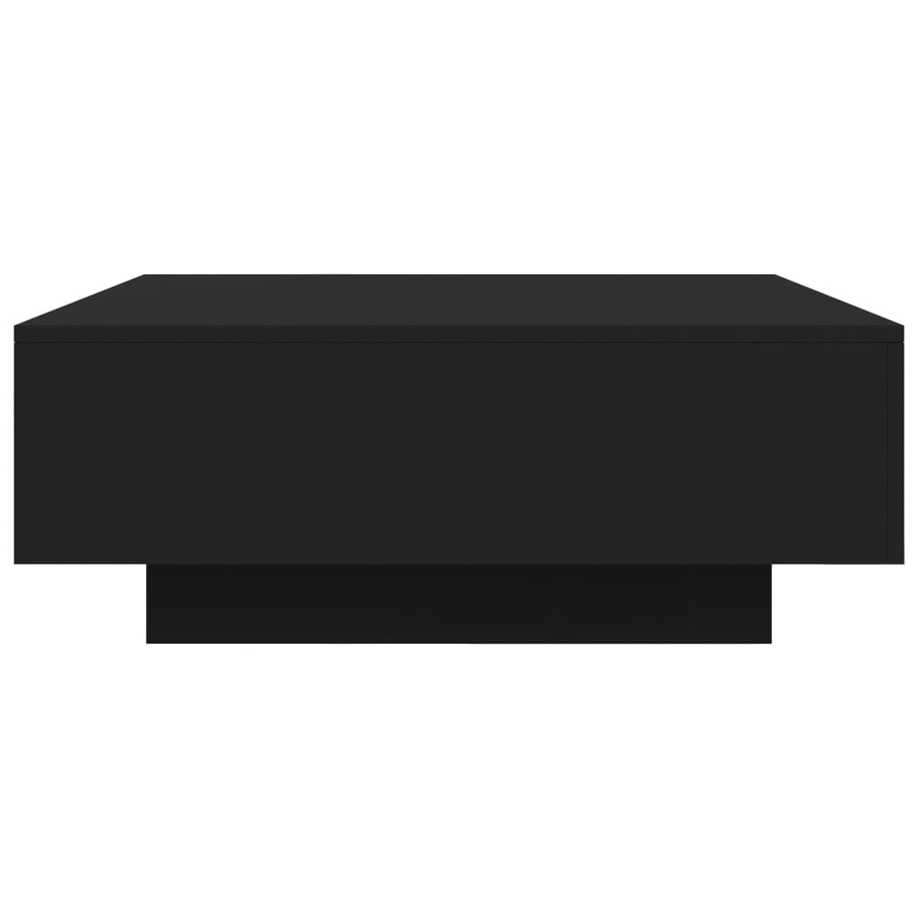 Stolić za kavu s LED svjetlima crni 80x80x31 cm