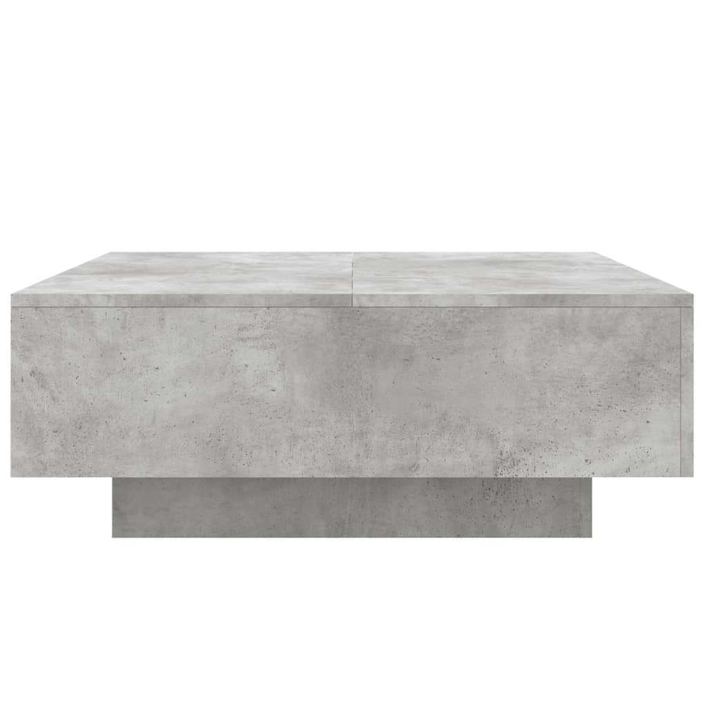 Stolić za kavu s LED svjetlima sivi boja betona 80x80x31 cm