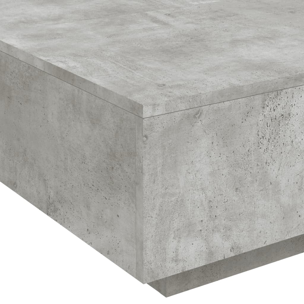 Stolić za kavu s LED svjetlima sivi boja betona 80x80x31 cm
