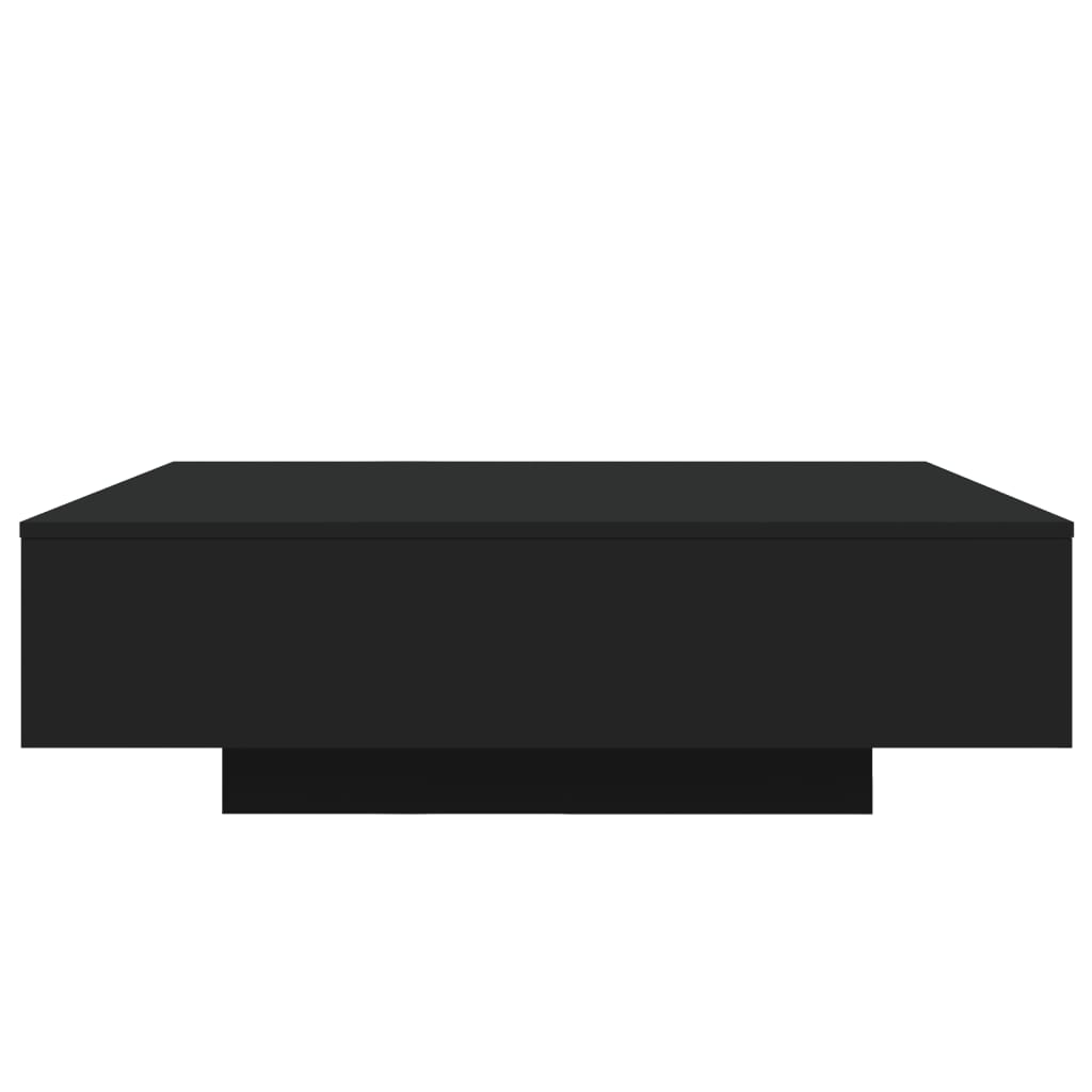 Stolić za kavu s LED svjetlima crni 100x100x31 cm