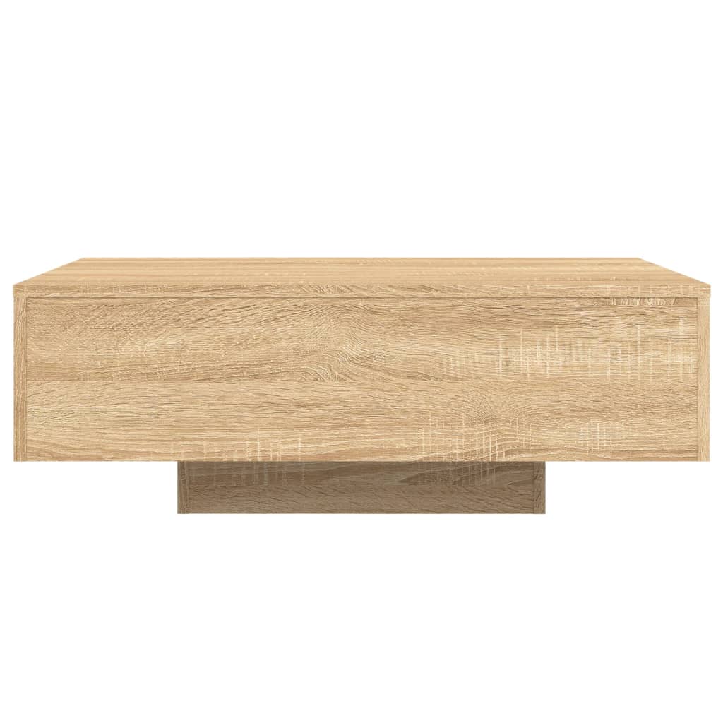 Stolić za kavu s LED svjetlima boja hrasta sonome 85x55x31 cm