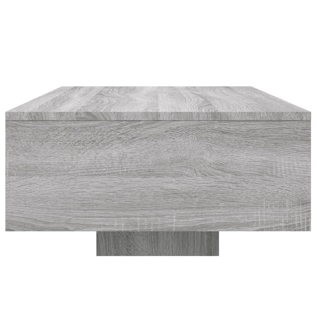 Stolić za kavu s LED svjetlima siva boja hrasta 85x55x31 cm