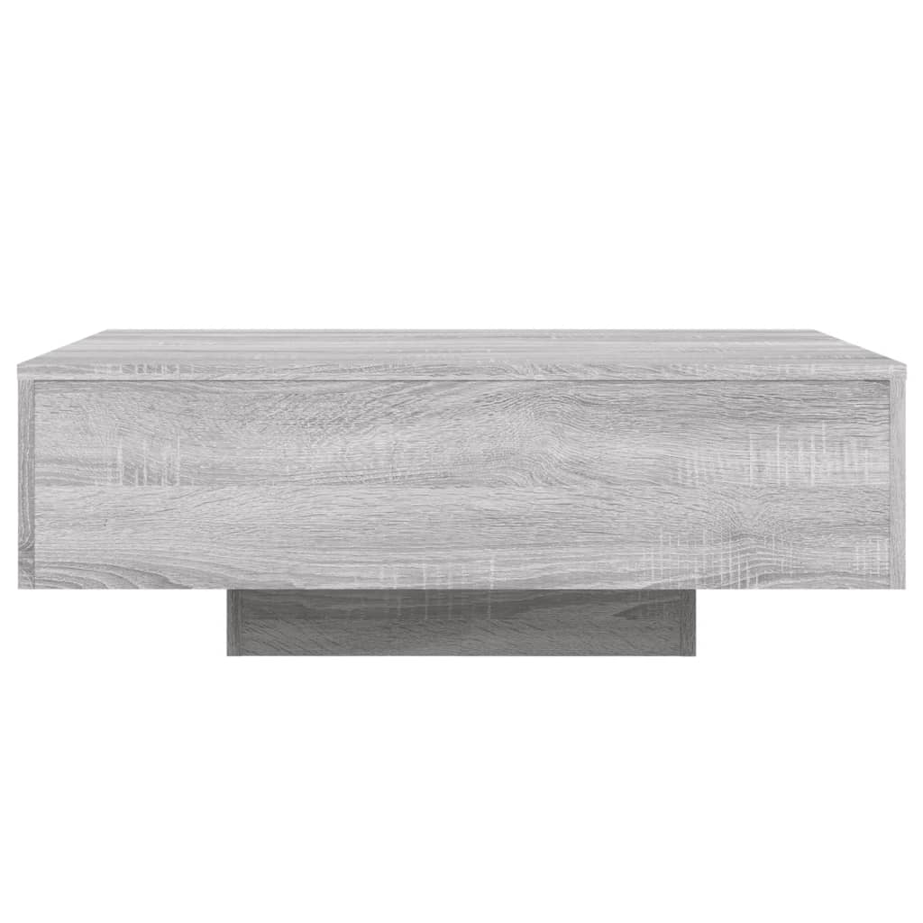 Stolić za kavu s LED svjetlima siva boja hrasta 85x55x31 cm