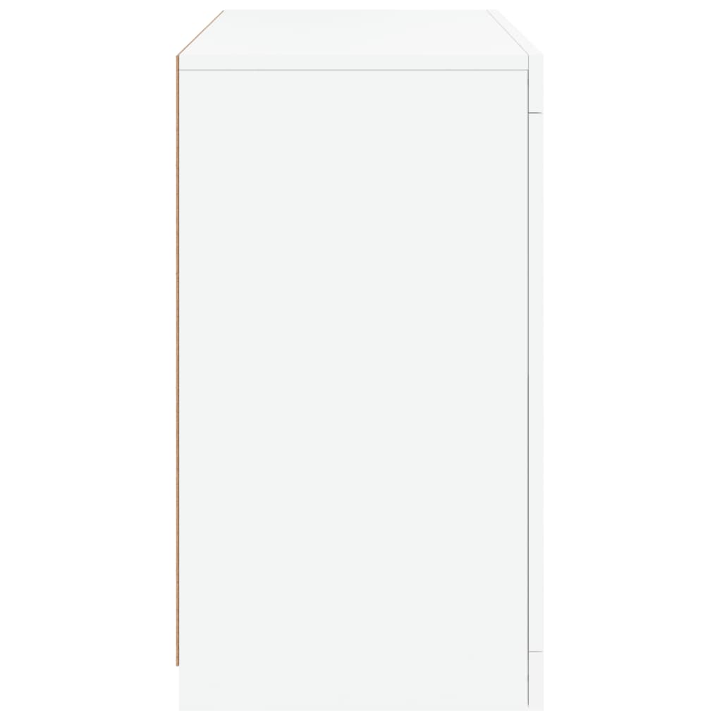 Komoda s LED svjetlima bijela 60,5 x 37 x 67 cm