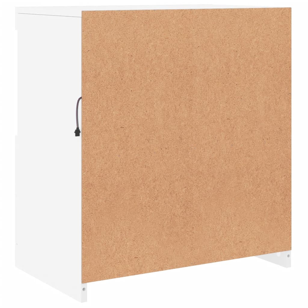 Komoda s LED svjetlima bijela 60,5 x 37 x 67 cm