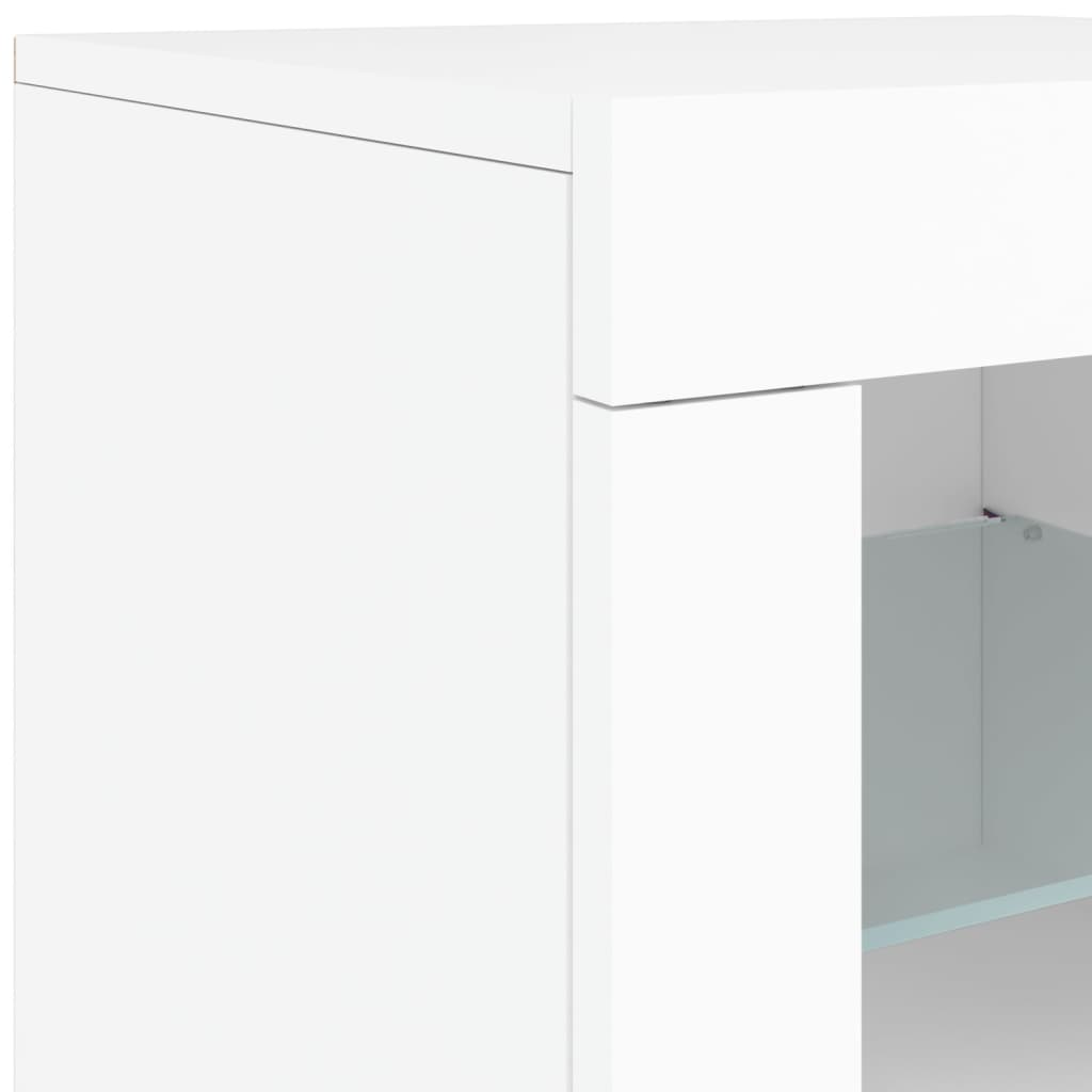 Komoda s LED svjetlima bijela 60,5 x 37 x 67 cm