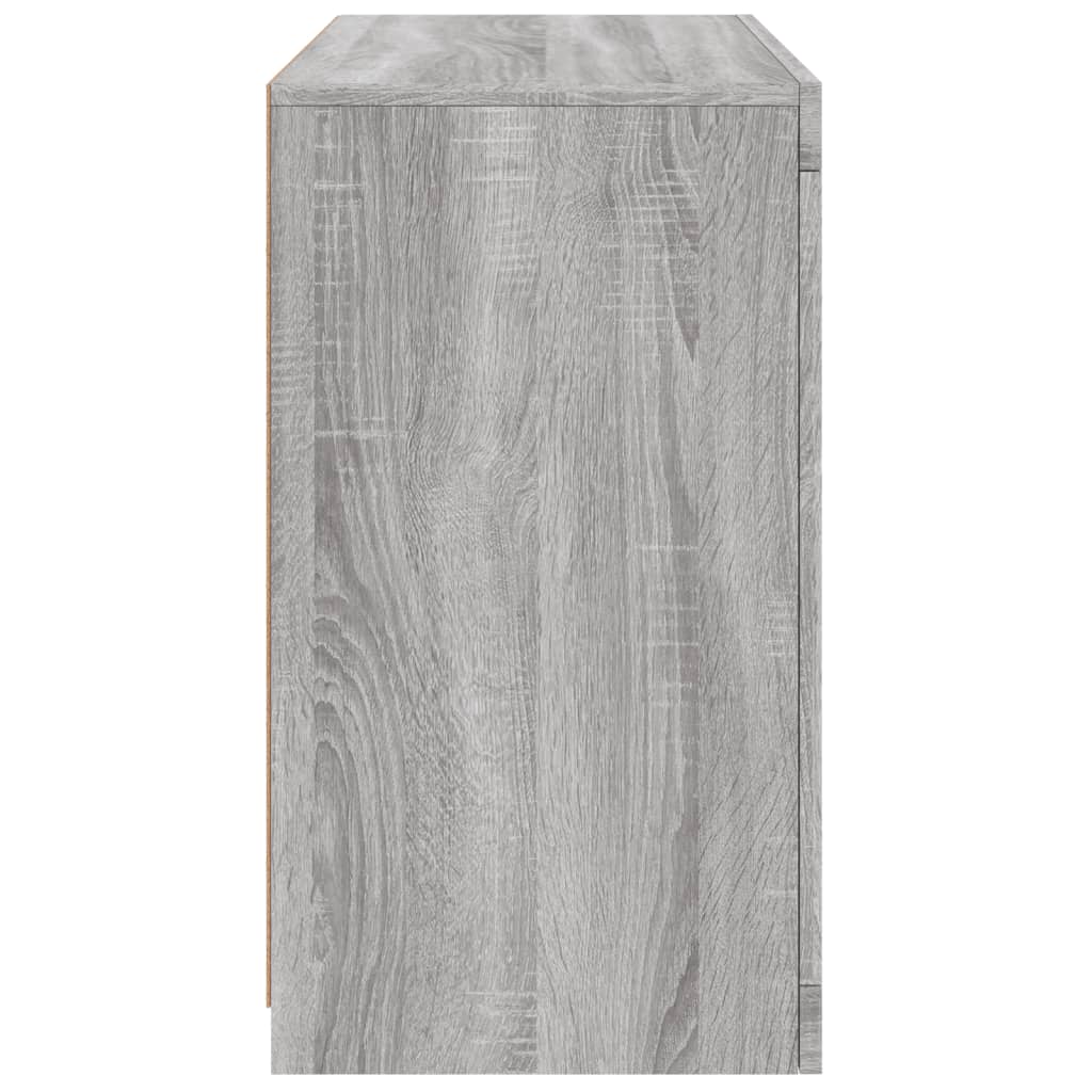 Komoda s LED svjetlima boja sivog hrasta 60,5x37x67 cm