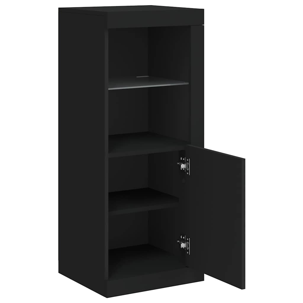 Komoda s LED svjetlima crna 41x37x100 cm