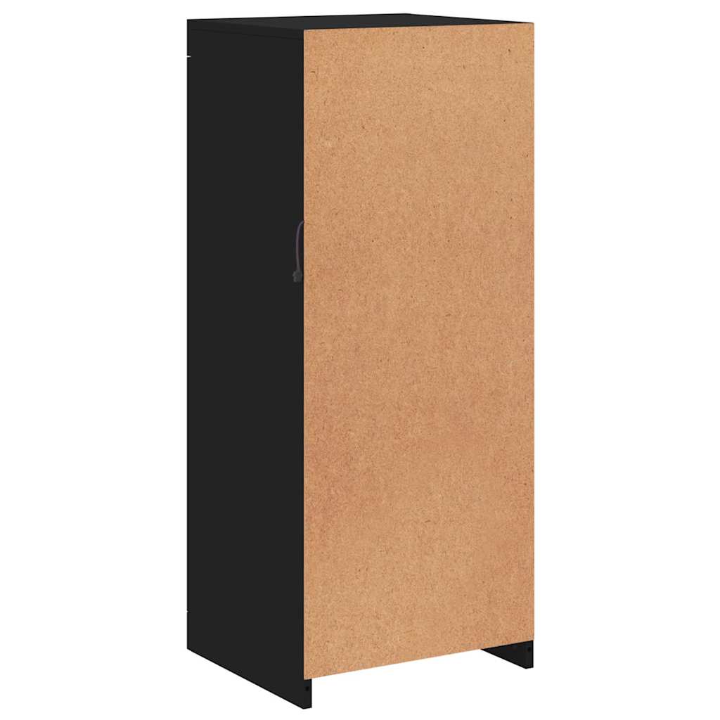 Komoda s LED svjetlima crna 41x37x100 cm