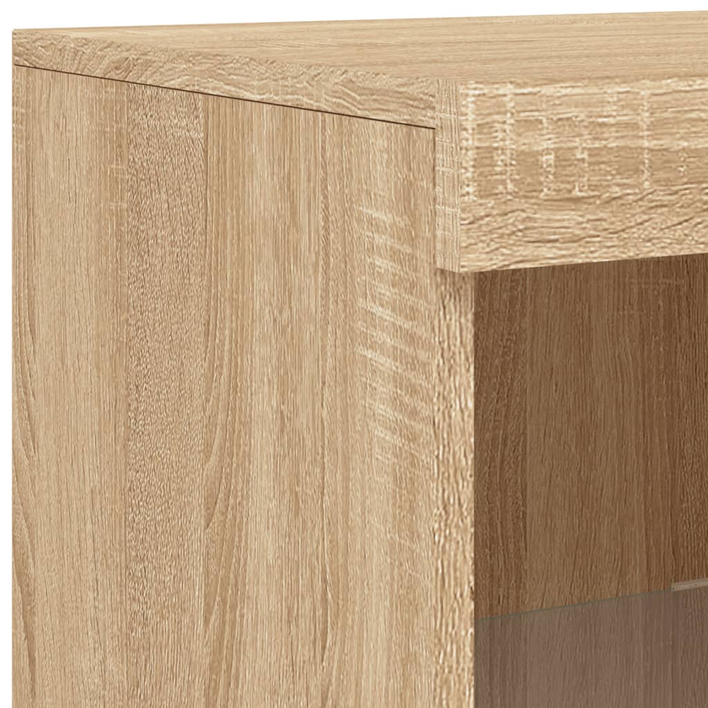 Komoda s LED svjetlima boja hrasta sonome 41x37x100 cm