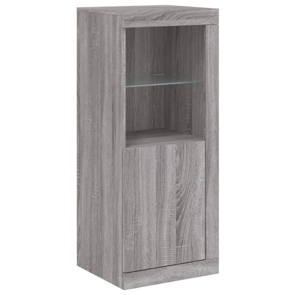 Komoda s LED svjetlima boja sivog hrasta 41x37x100 cm