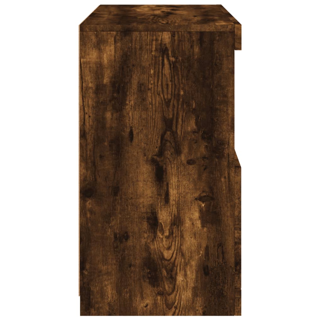 Komoda s LED svjetlima boja dimljenog hrasta 60x37x67 cm