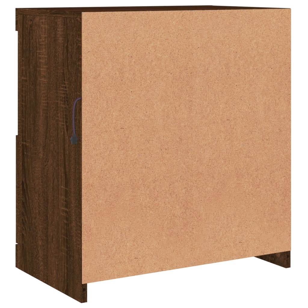 Komoda s LED svjetlima smeđa boja hrasta 60x37x67 cm