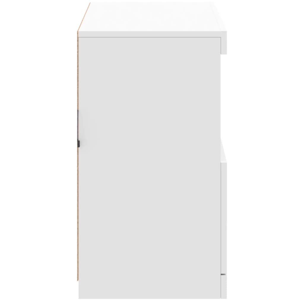 Komoda s LED svjetlima bijela 81x37x67 cm