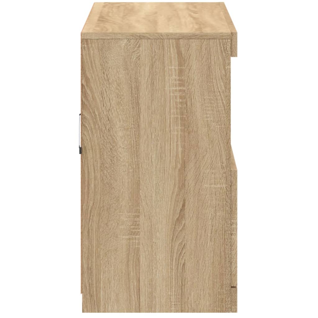 Komoda s LED svjetlima boja hrasta sonome 81x37x67 cm