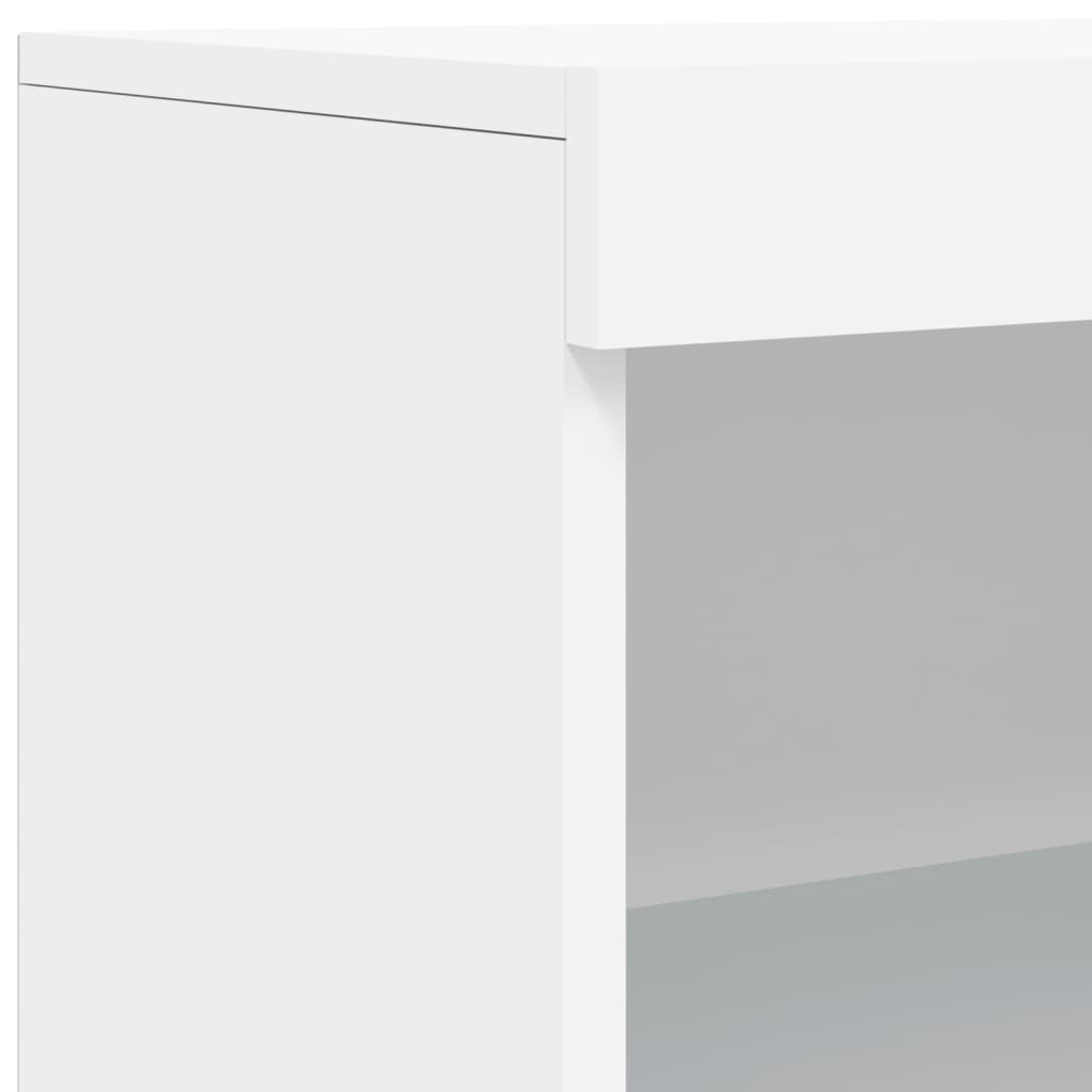 Komoda s LED svjetlima bijela 60,5x37x100 cm