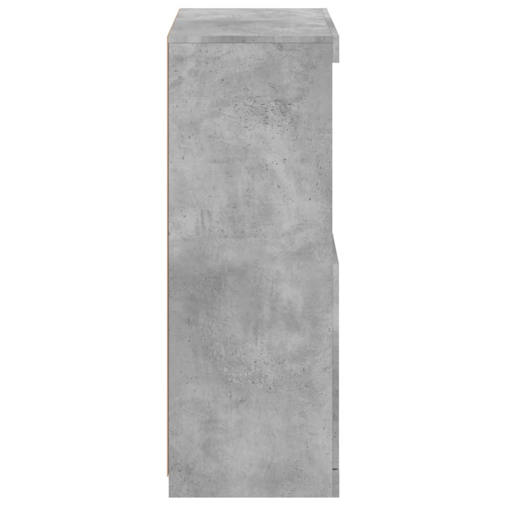 Komoda s LED svjetlima siva boja betona 60,5x37x100 cm
